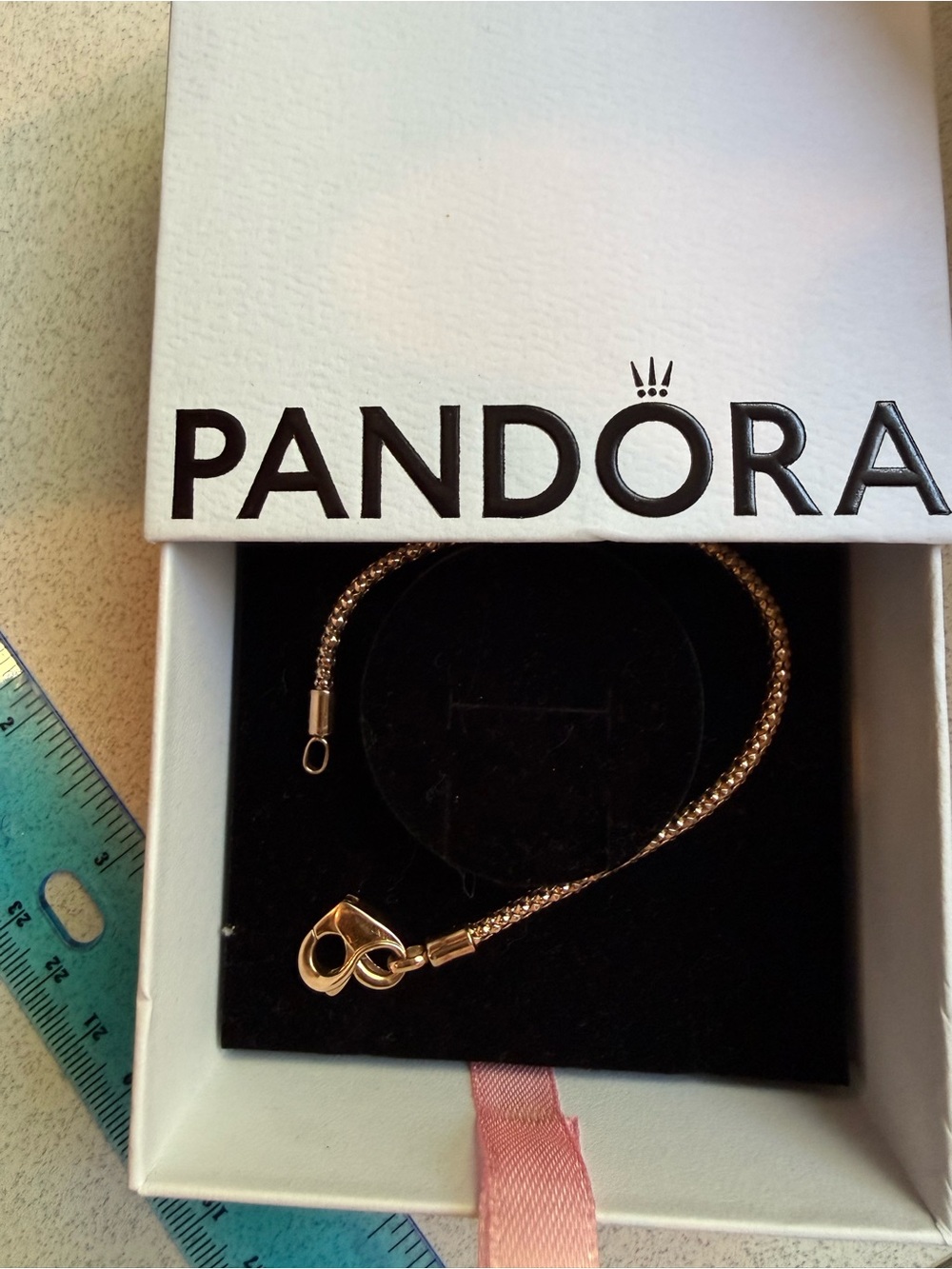 Pandora Moments Rose Gold Studed Bracelet - Picture 2 of 10